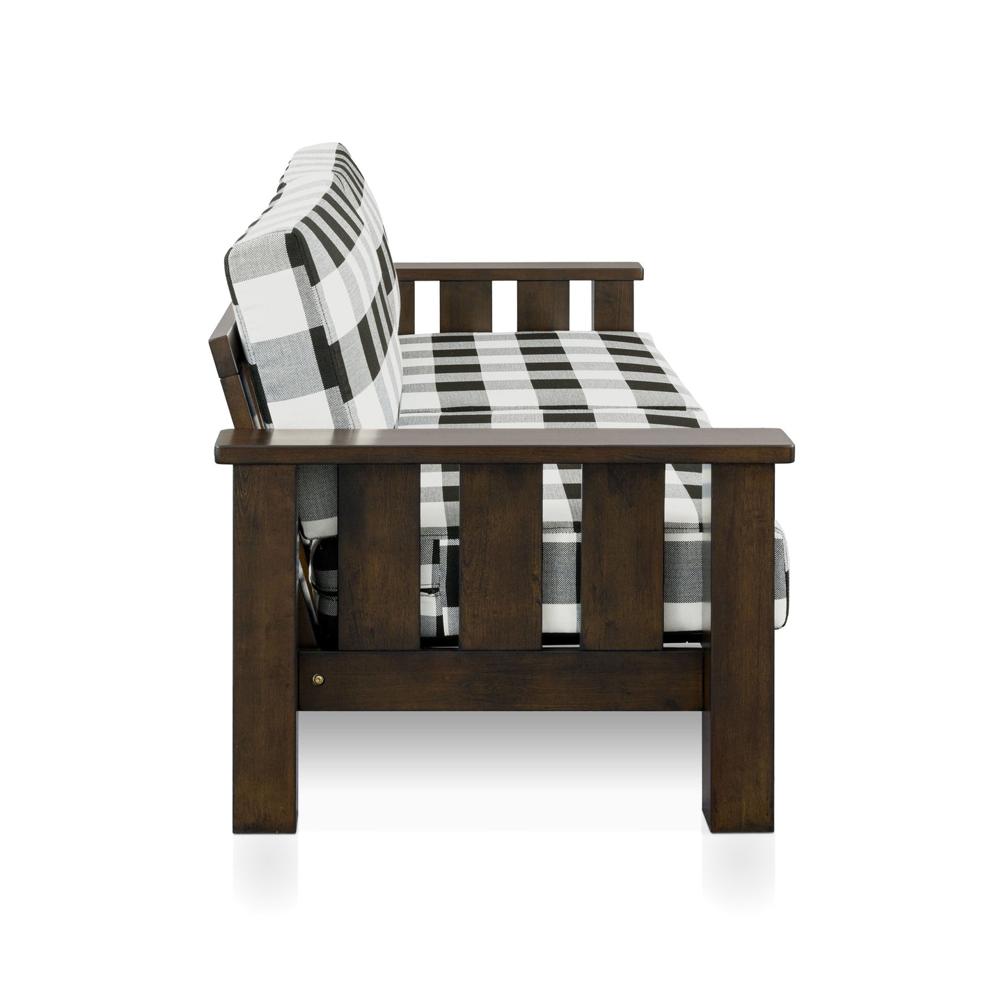 Canapé en tissu à motifs écossais en bois rustique Milou de Furniture of America