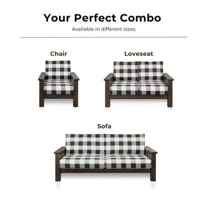 Canapé en tissu à motifs écossais en bois rustique Milou de Furniture of America