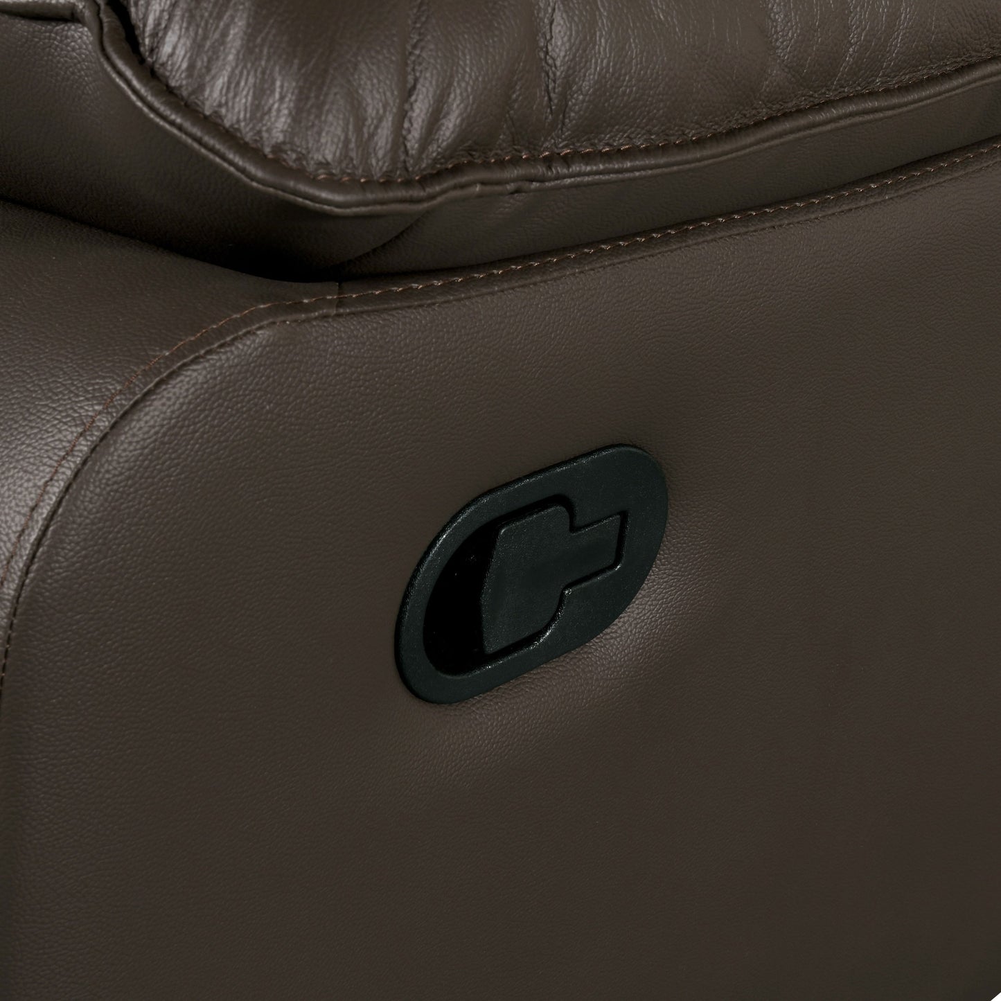 Ensemble de canapés inclinables modernes Yuleigh, 2 pièces, en cuir assorti, avec cadre en bois certifié FSC