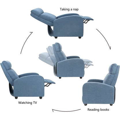 Canapé inclinable simple en tissu Furniwell avec siège rembourré