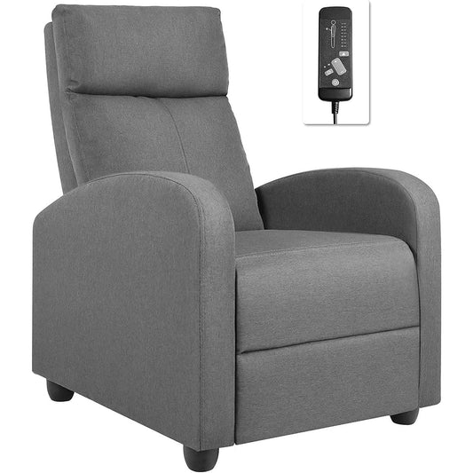 Fauteuil inclinable de massage Furniwell en tissu de lin épais et rembourré