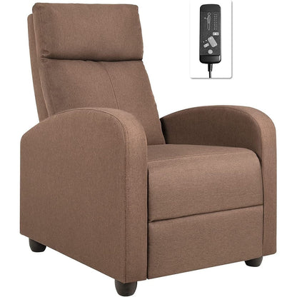 Fauteuil inclinable de massage Furniwell en tissu de lin épais et rembourré