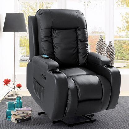 Fauteuil inclinable électrique Furniwell en cuir PU avec port USB