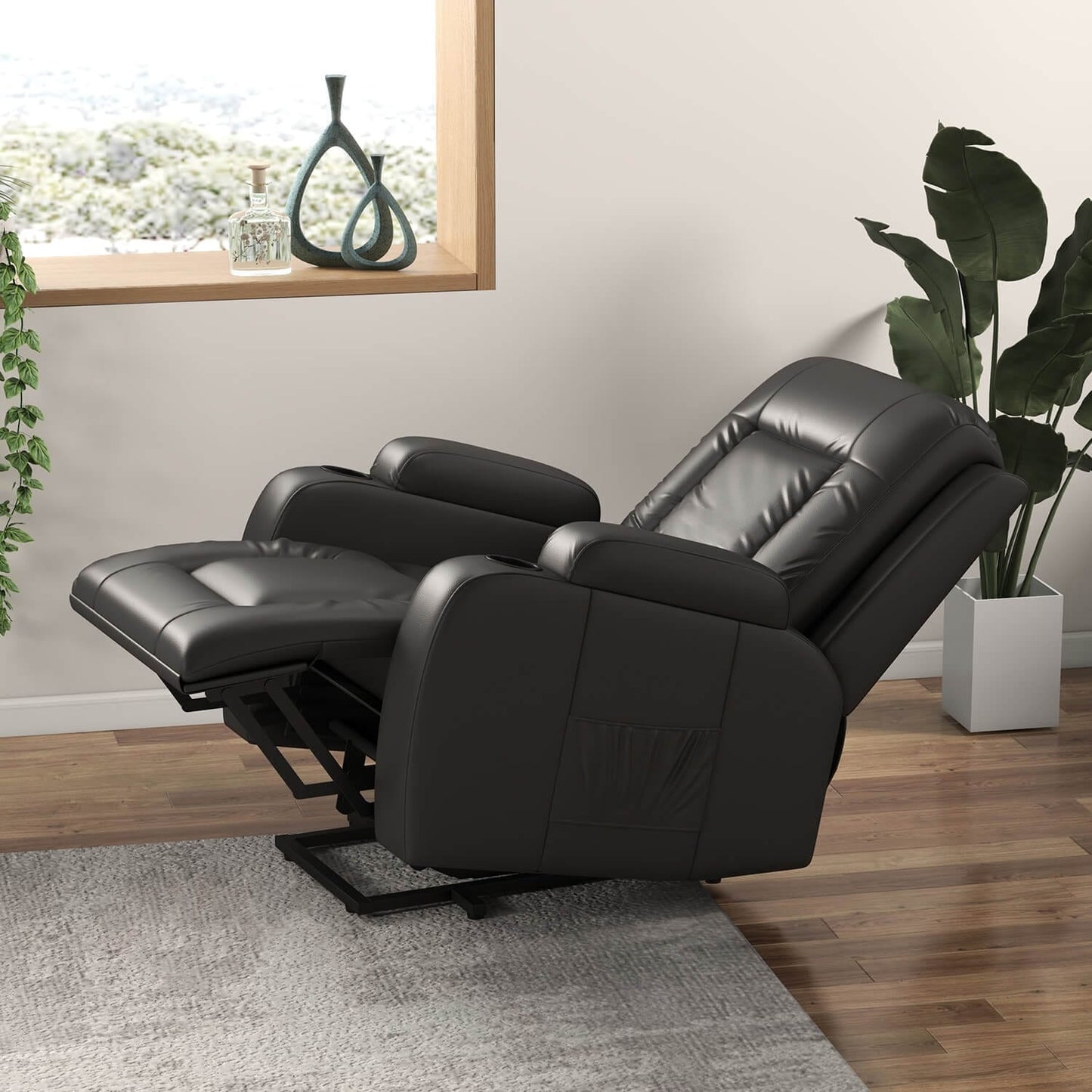 Fauteuil inclinable électrique Furniwell en cuir PU avec port USB