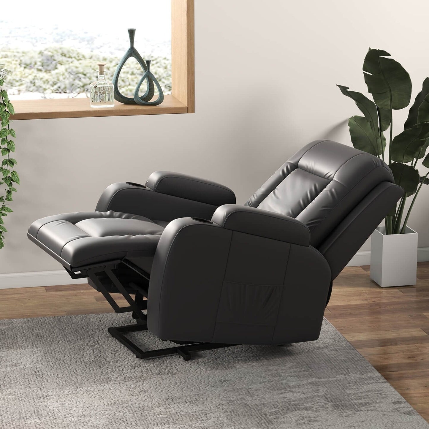 Fauteuil inclinable électrique Furniwell en cuir PU avec port USB