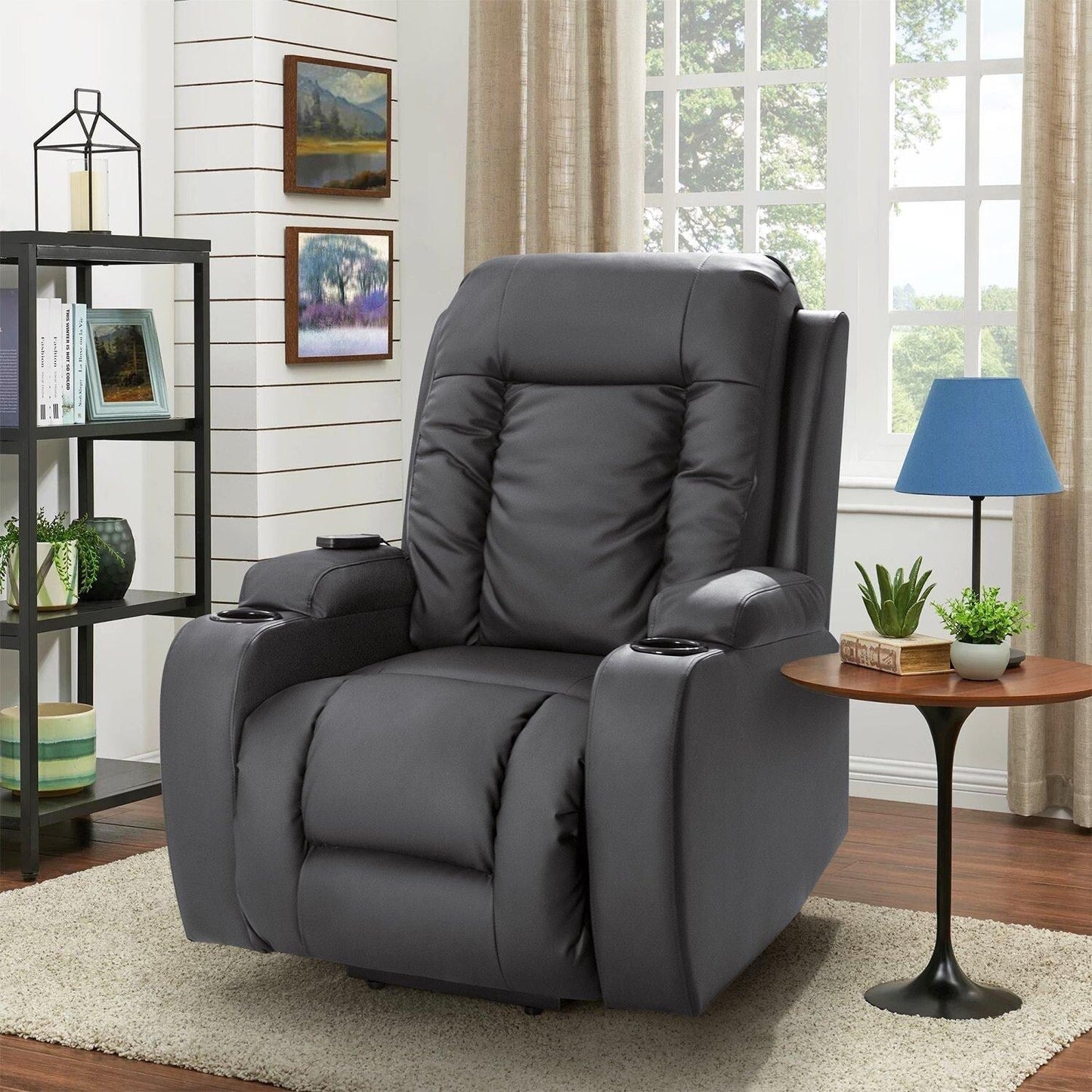 Fauteuil inclinable électrique Furniwell en cuir PU avec port USB