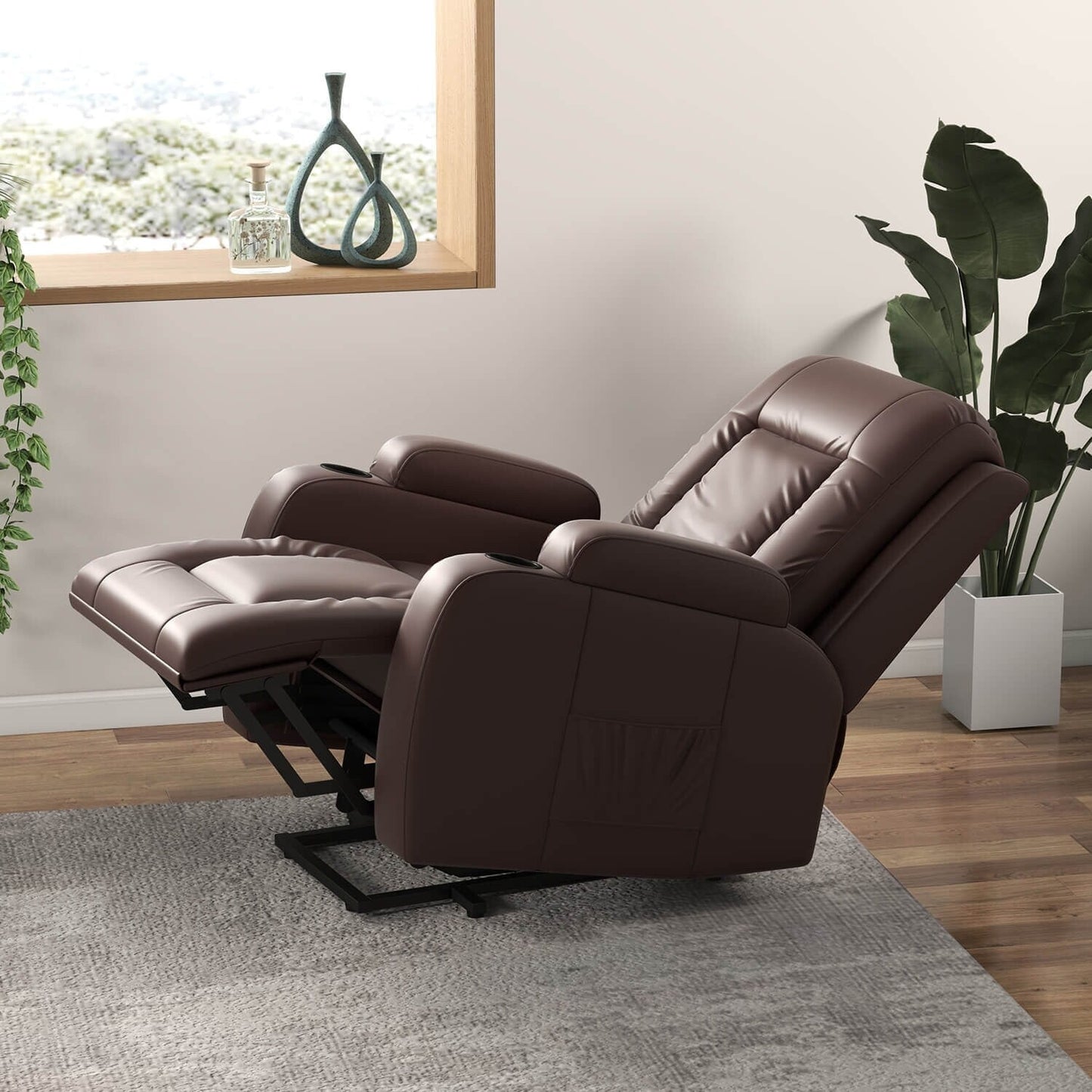 Fauteuil inclinable électrique Furniwell en cuir PU avec port USB
