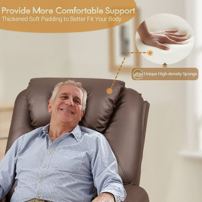 Fauteuil inclinable Furniwell Power Lift en cuir PU avec massage et chauffage