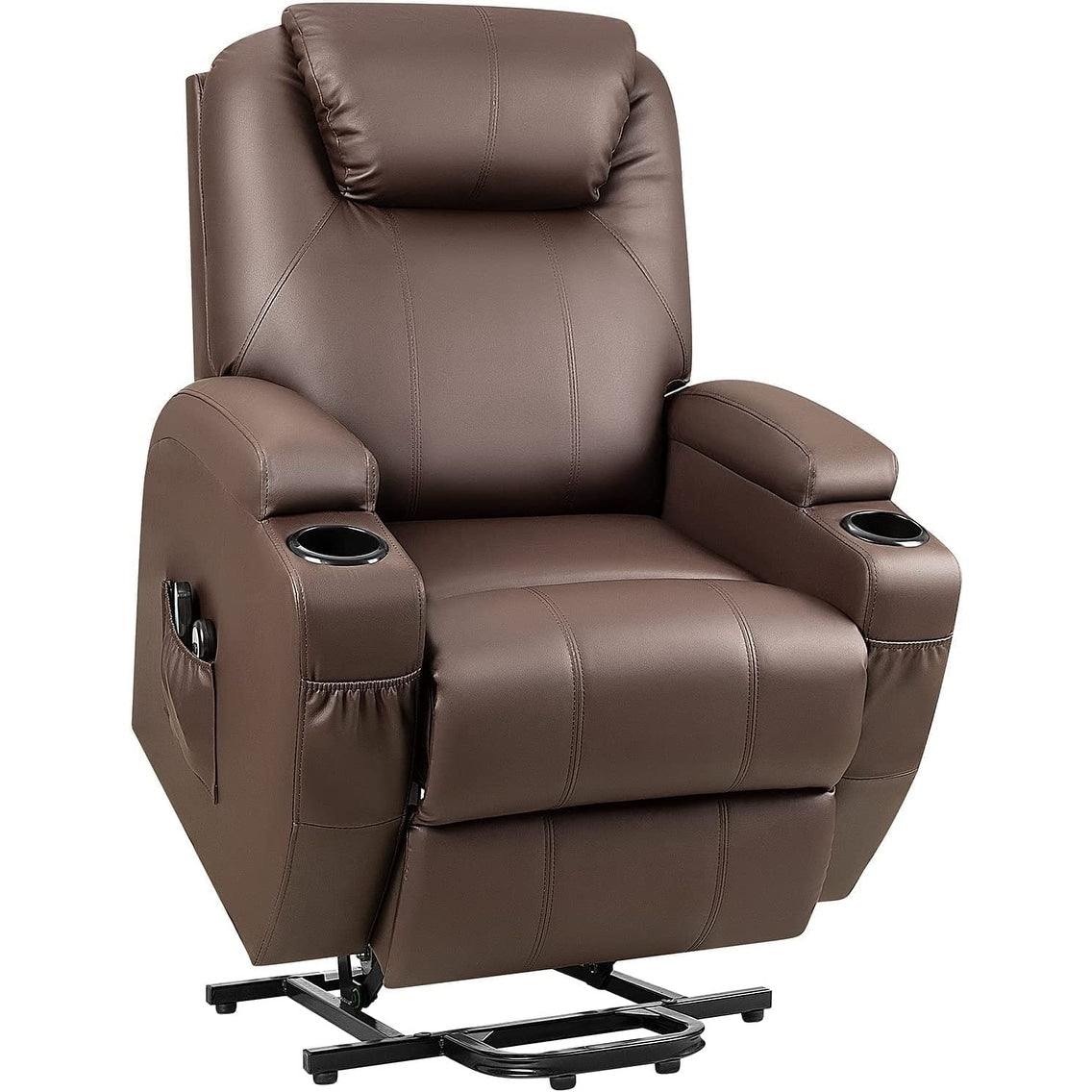 Fauteuil inclinable Furniwell Power Lift en cuir PU avec massage et chauffage