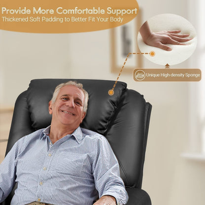 Fauteuil inclinable Furniwell Power Lift en cuir PU avec massage et chauffage