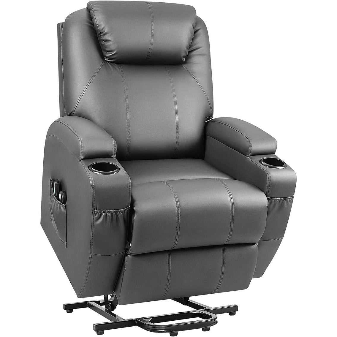 Fauteuil inclinable Furniwell Power Lift en cuir PU avec massage et chauffage