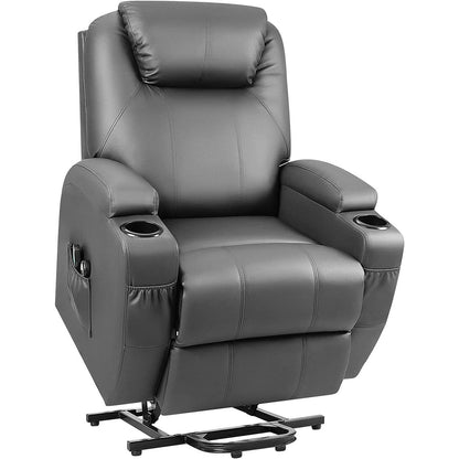Fauteuil inclinable Furniwell Power Lift en cuir PU avec massage et chauffage