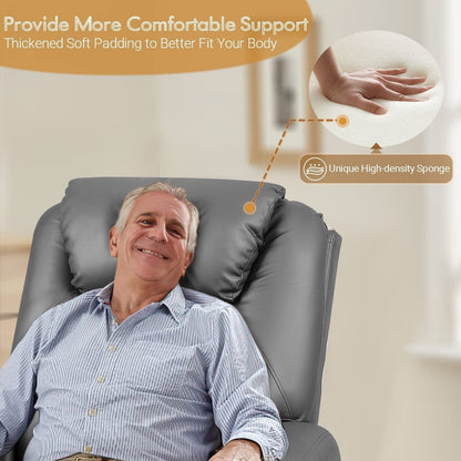 Fauteuil inclinable Furniwell Power Lift en cuir PU avec massage et chauffage