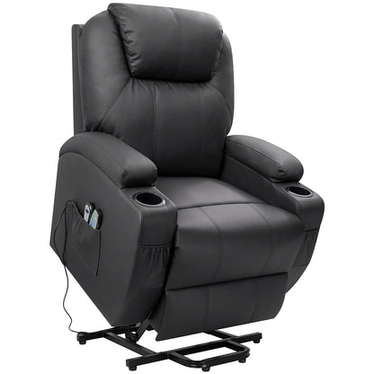 Fauteuil inclinable électrique Furniwell pour personnes âgées avec chauffage, poche latérale, salon