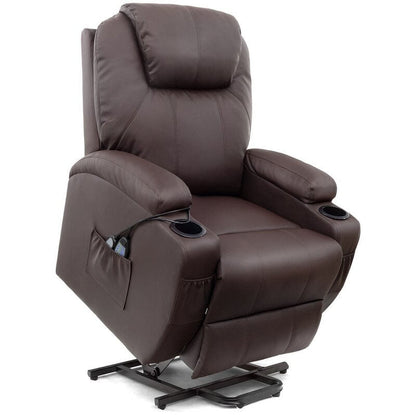 Fauteuil inclinable électrique Furniwell pour personnes âgées avec chauffage, poche latérale, salon