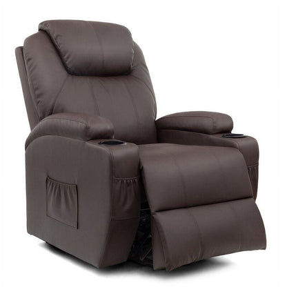 Fauteuil inclinable électrique Furniwell pour personnes âgées avec chauffage, poche latérale, salon