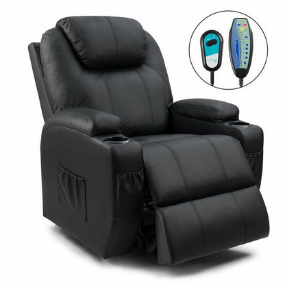 Fauteuil inclinable électrique Furniwell pour personnes âgées avec chauffage, poche latérale, salon