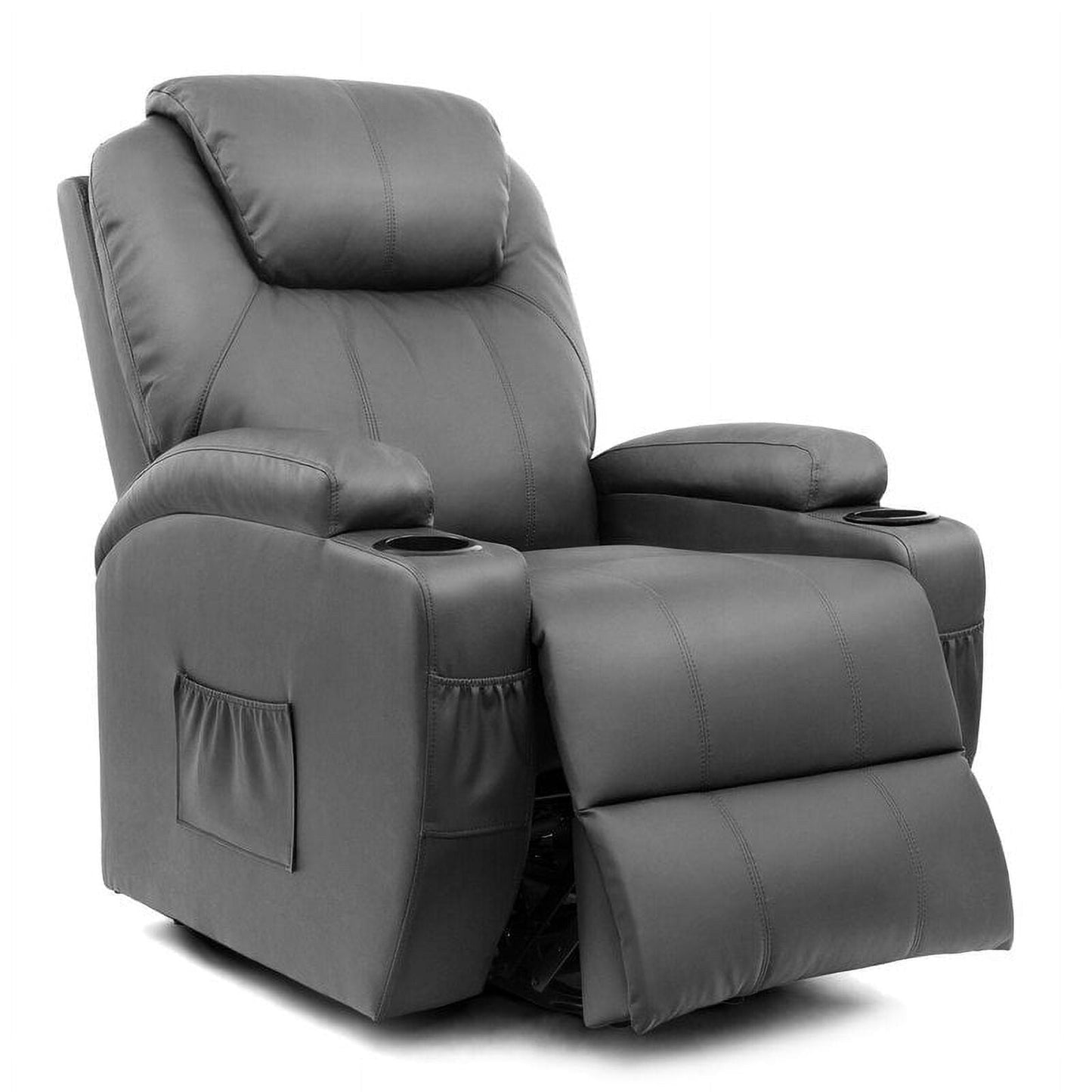 Fauteuil inclinable électrique Furniwell pour personnes âgées avec chauffage, poche latérale, salon