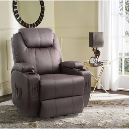 Fauteuil inclinable électrique Furniwell pour personnes âgées avec chauffage, poche latérale, salon