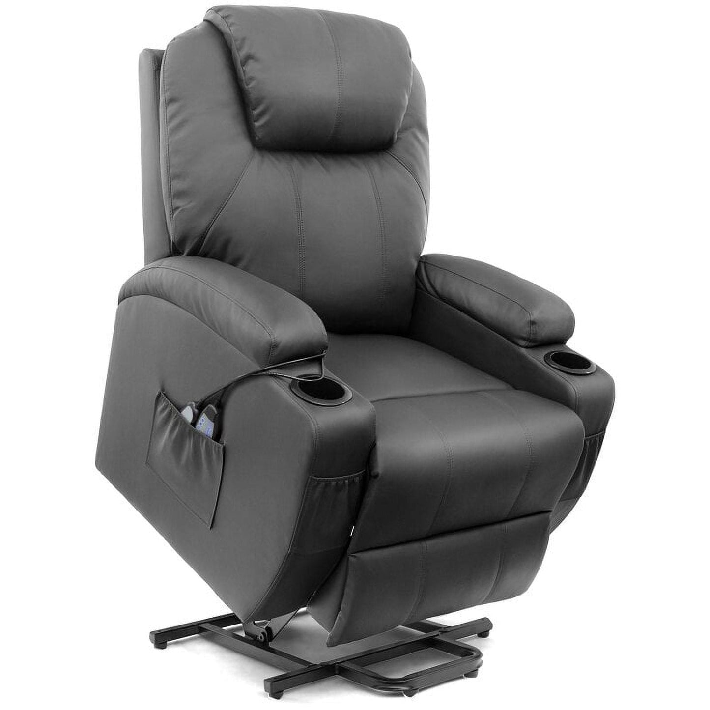 Fauteuil inclinable électrique Furniwell pour personnes âgées avec chauffage, poche latérale, salon