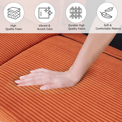 74 canapés pour le salon, canapés causeuse en velours côtelé, petit canapé avec 2 coussins, canapé facile à monter pour les petits espaces