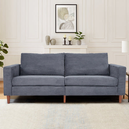 74 canapés pour le salon, canapés causeuse en velours côtelé, petit canapé avec 2 coussins, canapé facile à monter pour les petits espaces