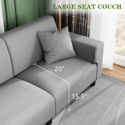 Canapé-lit Futzca 94'', canapé 3 places moderne avec deux oreillers