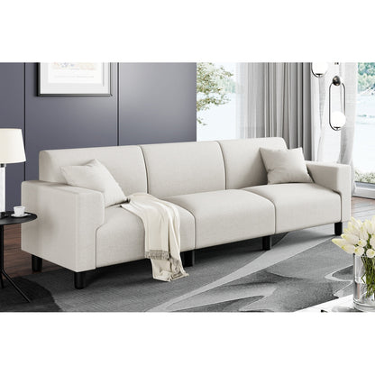 Canapé-lit Futzca 94'', canapé 3 places moderne avec deux oreillers