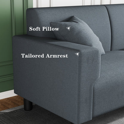 Canapé-lit Futzca 94'', canapé 3 places moderne avec deux oreillers