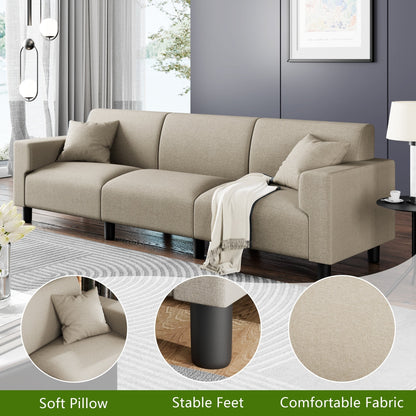 Canapé-lit Futzca 94'', canapé 3 places moderne avec deux oreillers