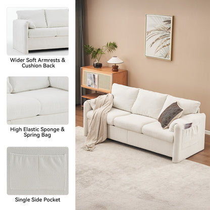 GDFStudio - Canapé Chloe confortable en chenille - Ensemble de canapés rembourrés modernes