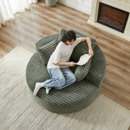 GDFStudio - Canapé simple inclinable en velours côtelé Emberwood