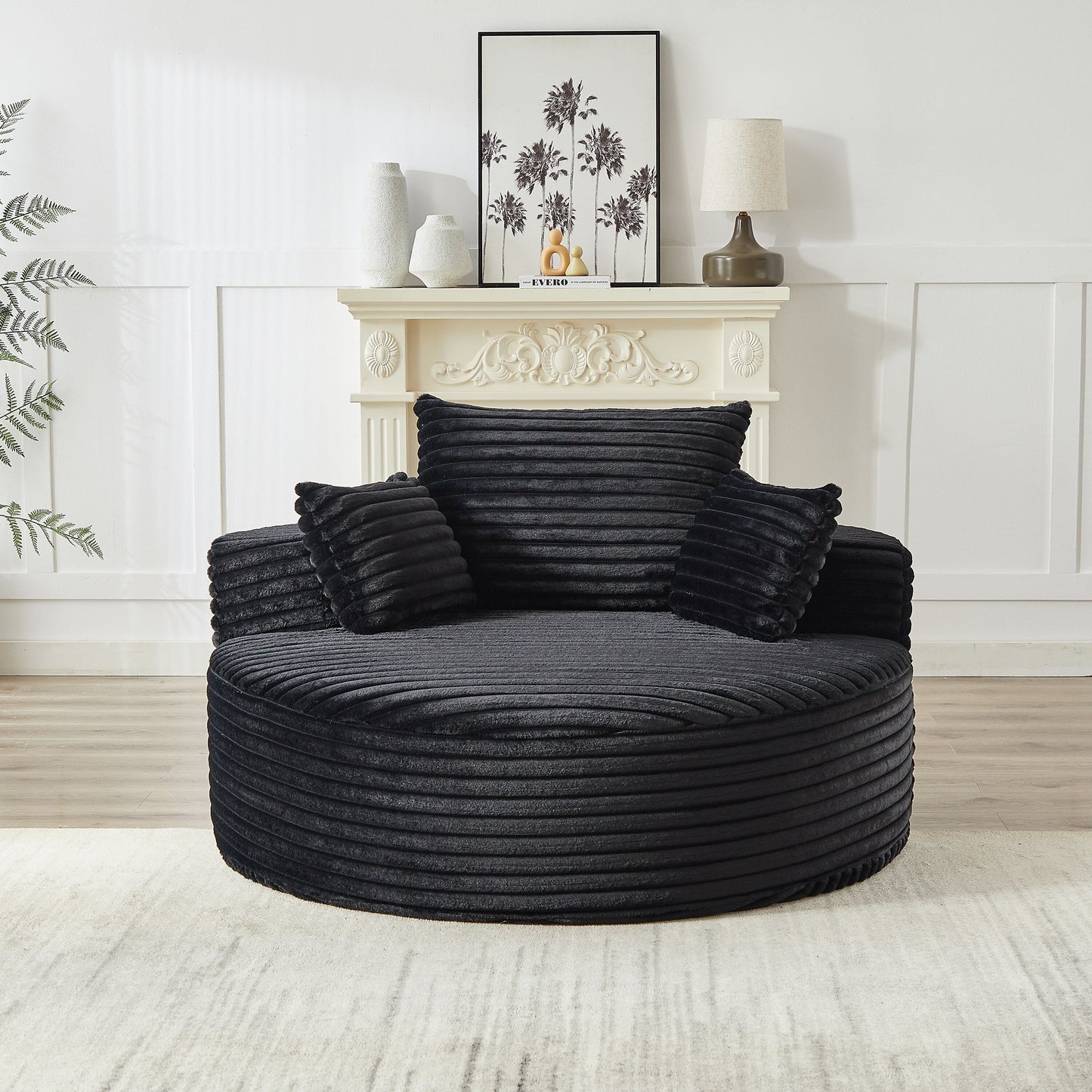 GDFStudio - Canapé simple inclinable en velours côtelé Emberwood