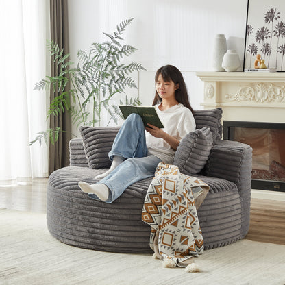 GDFStudio - Canapé simple inclinable en velours côtelé Emberwood