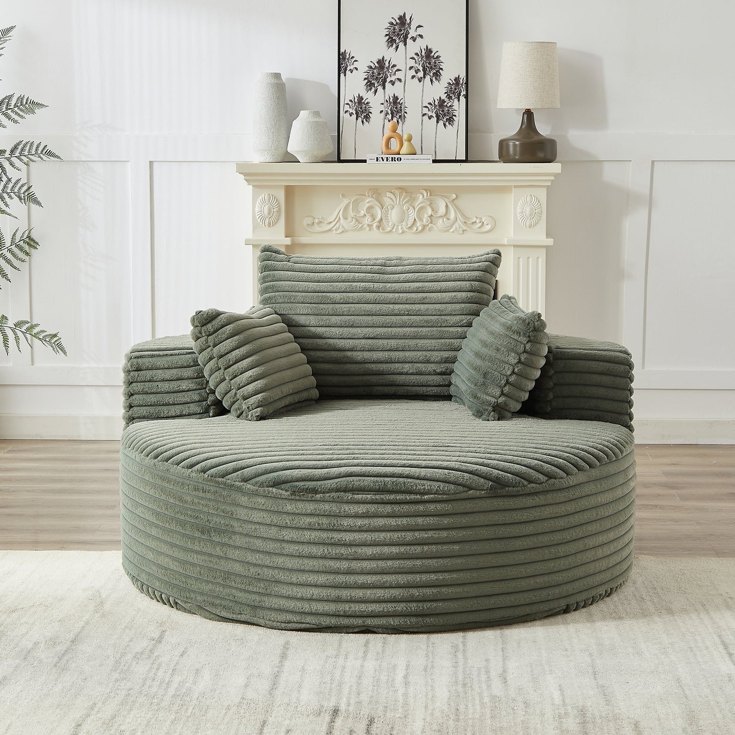 GDFStudio - Canapé simple inclinable en velours côtelé Emberwood