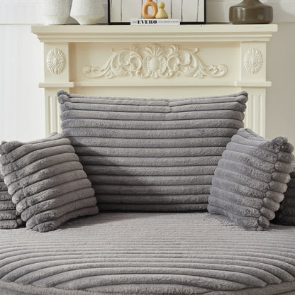 GDFStudio - Canapé simple inclinable en velours côtelé Emberwood