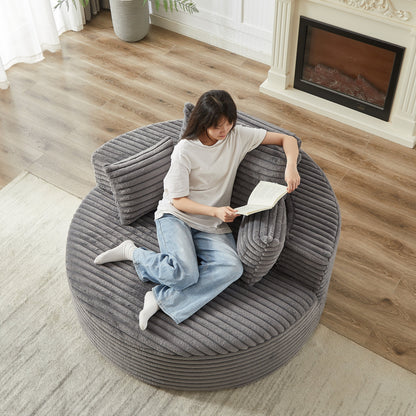 GDFStudio - Canapé simple inclinable en velours côtelé Emberwood