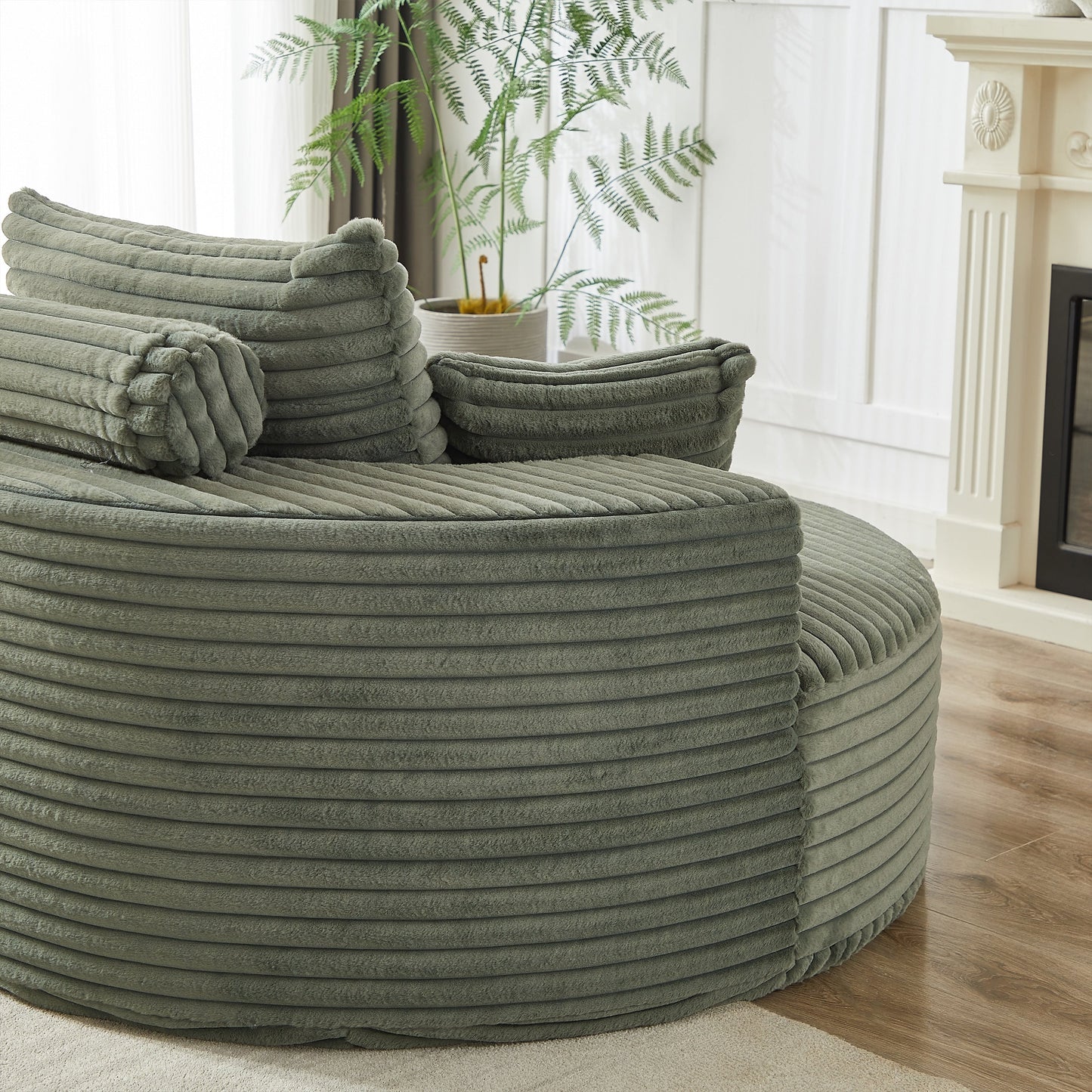 GDFStudio - Canapé simple inclinable en velours côtelé Emberwood