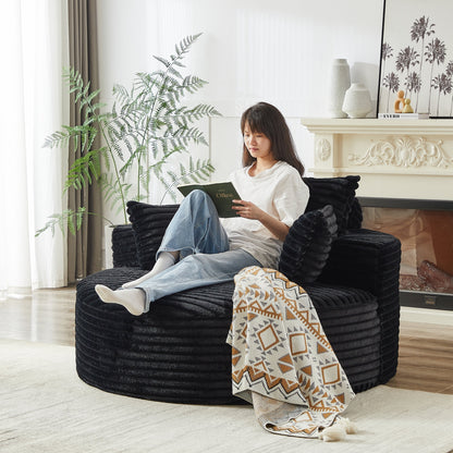 GDFStudio - Canapé simple inclinable en velours côtelé Emberwood