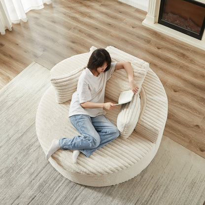 GDFStudio - Canapé simple inclinable en velours côtelé Emberwood