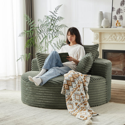 GDFStudio - Canapé simple inclinable en velours côtelé Emberwood