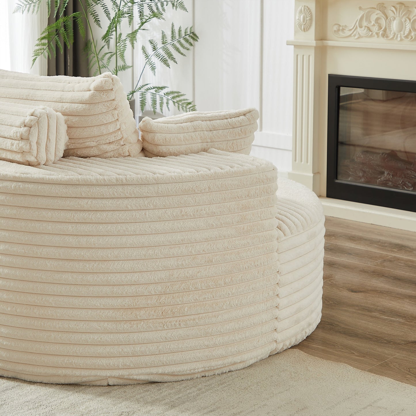 GDFStudio - Canapé simple inclinable en velours côtelé Emberwood