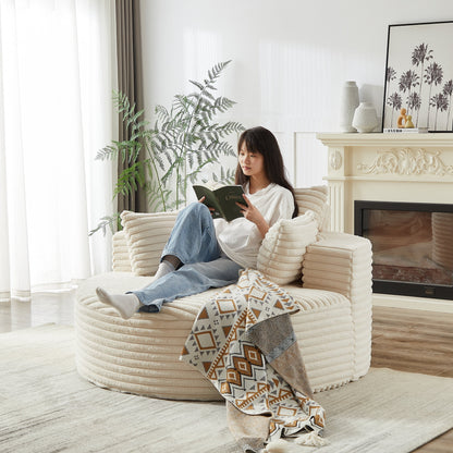 GDFStudio - Canapé simple inclinable en velours côtelé Emberwood