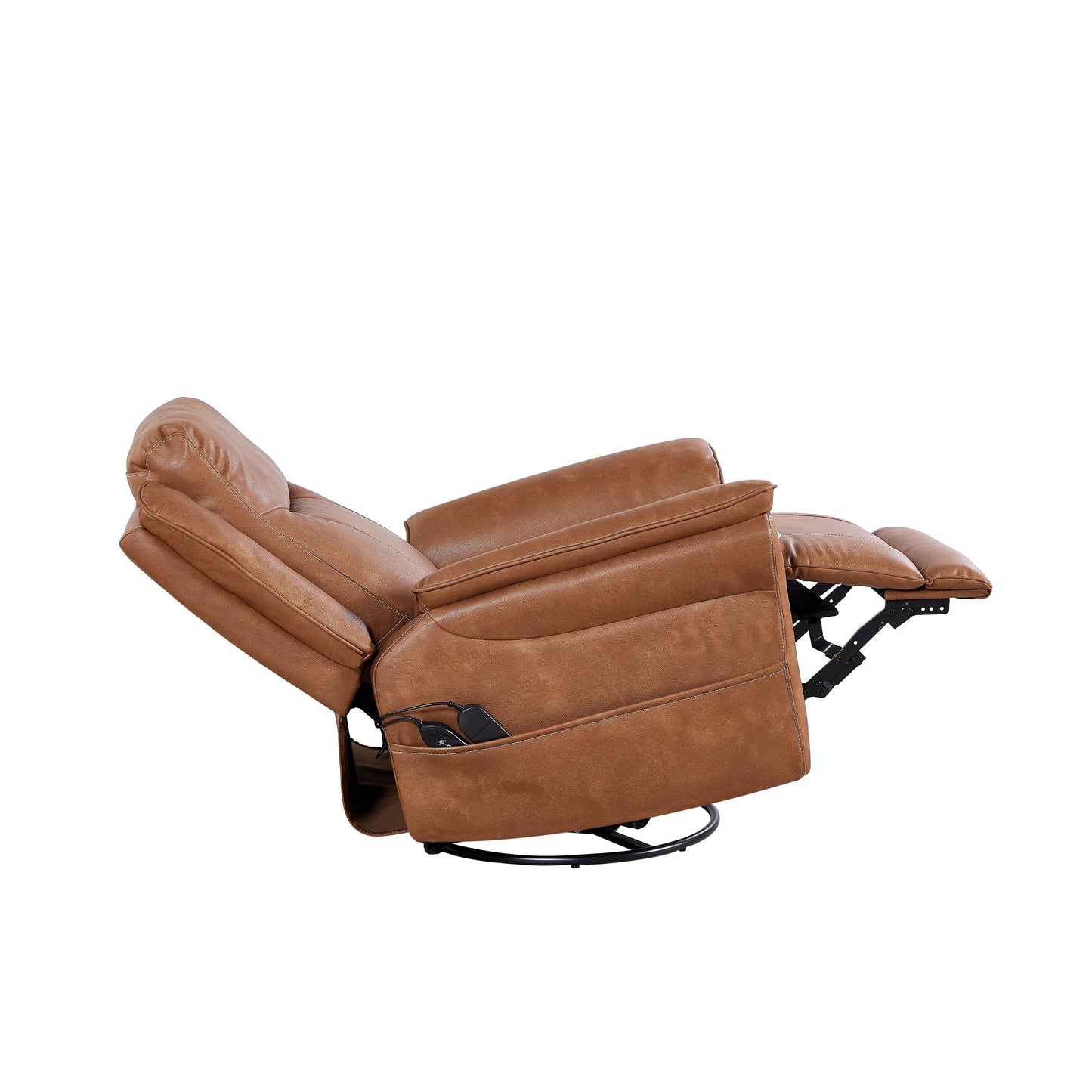 GDFStudio - Fauteuil inclinable pivotant Harrison Soft Power avec massage chauffant et accoudoirs coussinés pour espaces de vie