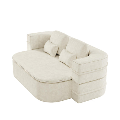 GDFStudio - Canapé-lit pliable Willoughby en chenille avec couverture multifonctionnelle