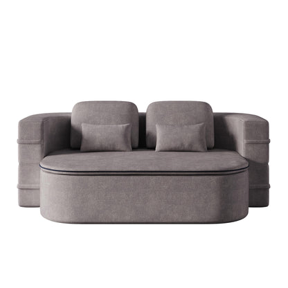 GDFStudio - Canapé-lit pliable Willoughby en chenille avec couverture multifonctionnelle