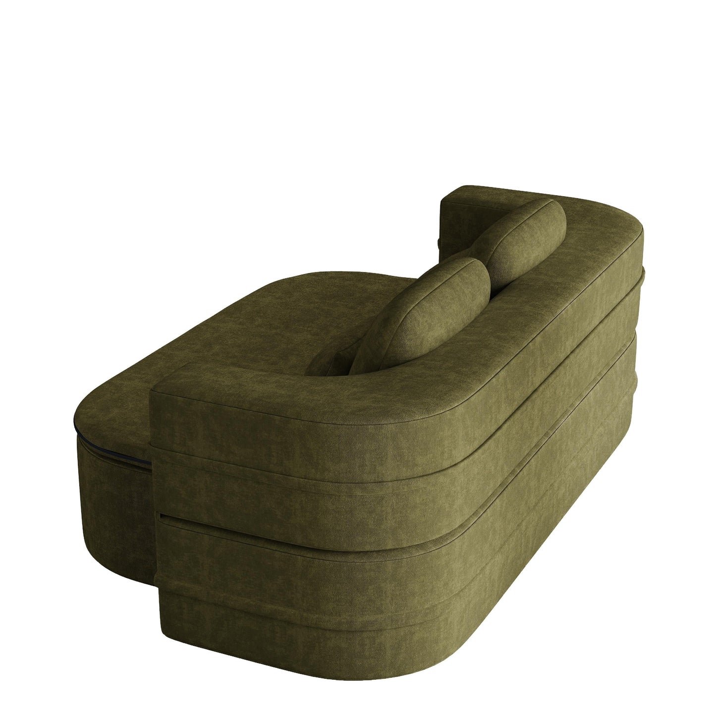 GDFStudio - Canapé-lit pliable Willoughby en chenille avec couverture multifonctionnelle