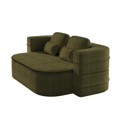 GDFStudio - Canapé-lit pliable Willoughby en chenille avec couverture multifonctionnelle