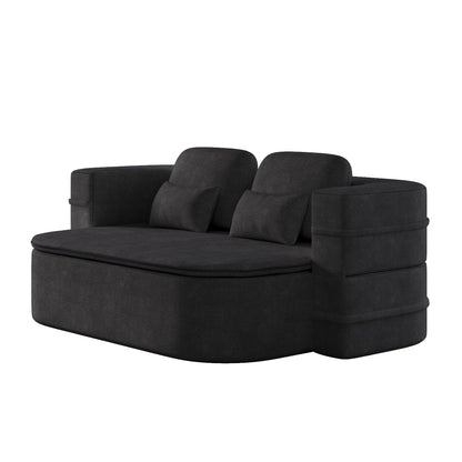 GDFStudio - Canapé-lit pliable Willoughby en chenille avec couverture multifonctionnelle