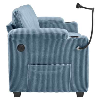 Canapé-lit convertible multifonctionnel en velours côtelé Emily de GDFStudio pour petits espaces